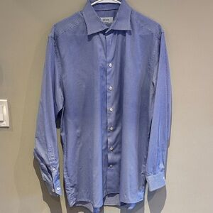 Eton Men's Blue Gingham Dress Shirt